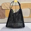 Designer Oxalis Straw Raffias Crochet Shoulder Handbags Women Crossbody Totes 3 Color Top Quality Beach Bag Leather Shopping Bags Bags Wallet