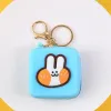 DHL Coin Purses Bag Keychains Silicone Wallet Key Chains Rings Fashion Animal Rabbit Dog Daisy Flower Rainbow Strawberry Keyrings Accessories Jewelry Gifts Z 4.6