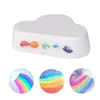 2 datorer Rainbow Cloud Bath Bomb Colorful Sea Salt Natural Handmade för exfolierande fuktig torr hud för kvinnor Mamma barn