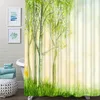 Douchegordijnen waterverf herfst boomgordijn birch abstracte natuur bedrukte polyester stof waterdichte badkamer met haken