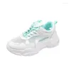 Fitness Shoes Orange White Mesh Out Hollow Woman Summer 2024 Sneakers de cunha respirável Manomotores de plataforma feminina