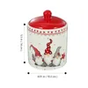 Storage Bottles Candy Canister Small Tea Leaves Christmas Containers Sugar Lid Jar Ceramics Holder Food