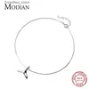 Anklets Modian Simple Cute Mermaid Tail Anklet for Women Fashion 925 Sterling Silver Link Chain Animal Anklet Fine Jewelry Girl Gift L46