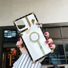 Apple iPhone 15 Pro Max 14 Plus 13 Samsung Galaxy S24 Note 20 Ultra Luxury Acrylic Mirror Finger Ring Back Coqe Fundas C2