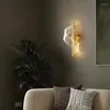 Vägglampa inomhus akryl led sängen deco ljus guld svart modern sconce fixtur för sovrum vardagsrummet