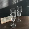 Wine Glasses 250ml European Retro Crystal Glass Champagne Goblet Creative Handmade Diamond Wrapped Silk Home Red Cups