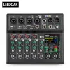 Оборудование Leedoar G7 7 Mini Sound Card Mixer Mixer USB Консоль DJ Karaoke Смартфон Профессиональная компьютерная запись 48V Live Trobcast