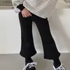 Trousers Korean Version Of Baby ChildrenS Clothing Winter Plus Velvet Pants For Girls Cute Ladies All-Match Flared Pants L46