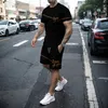 Erkek Trailtsits Yaz Seti Enstrüman Notları 3D Baskılı Kısa Kollu T-Shirt Şort O boyun Spor Gömlek Partisi Sosyal Novelty 2 Parti