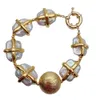 Bangle Armband Y.ing Ctured White Keshi Pearl Rec Form Gold Plated Cross Armband Design Smycken Drop Delivery DHV4O