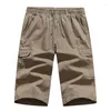 Shorts masculinos 2024 VERMEIRO CARGA MAIL MILITAR PENTES MILITAS PONTAS DE POCKET CLOGO DO CULTER DO CLOGGER ELÁSTICA ESPORTES DE VESTIM