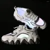 Scarpe da fitness donne donne casual e trasparente estate per estate piattaforma per donne vulcanizzate mesh white cuney sneaker