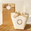 Geschenkverpackung 500pcs Frohe Weihnachten Aufkleber Plaid Decorative Sticker Wicker Box Etikett