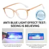 Lunettes de soleil Rays bleu bloquant les lunettes légères anti-bleue Vintage Ultralight PC Cares de protection des yeux Eyeglasse carrée Men Femmes