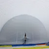 Giant Biały Stage Tunnel Inflatible Cover Schronienie Schronienie Archway Station Station Party Wystawiczny Namiot Wystawiczny Airoof z Blower Free Air Wysyłka do twoich drzwi