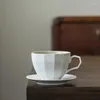 Filiżanki spodki kreatywne porcelanowe filiżanki kawy Zestaw biały mate kości Chiny ceramika herbata czarna pudełko na prezent tazas de cafe herbavewa