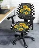 Coperture per sedie per il fiore retrò di girasole per api elastico poltrone elastico coperchio computer rimovibile seggiolino diviso