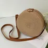 Bag Rattan Woven Women's Shoulder Round Straw Summer Beach Bags Female Bohemian Handbag Luxury Designer Handmade Crossbody