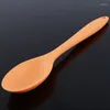 Spoons Grade Silicone Long-handled Rice Soup Spoon Kitchen Flatware Utensils Accessories Solid Color Kids Tool