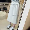 Customized split half skirt for spring and summer loose and slimming high waisted buttocks wrapped straight leg sports skirt long skirt