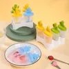 Baking Moulds Cactus Four Grid Ice Mold Plastic 6 Compartment Popsicle Cream DIY Machine Homemade Box With
