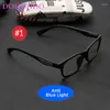 Sunglasses Frames DOHOHDO Rice Nails Retro Anti Blue Light Glasses Men 2024Black Square Frame Computer Women Blocking Rays Brille Rivet