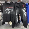 Hoodie Designer Mens Hellstar Luxury Retro Casual Wash Water Brand Graphic Tee Heavy Sweater Y2K 100% Bomullskläder