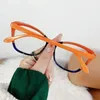 Okulary przeciwsłoneczne niebieskie promienie blokujące lekkie okulary klasyczne PC Ultralight Rama Oczy Oczy Oczy Okulowe okulary Square Okulasy kobiety kobiety