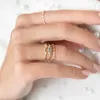 Cluster Rings Canner Exquisite 925 Серебряный серебряный синий синий цвет