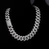 VVS Moissanite Diamond CZ 925 Sterling Silver Brass Cuban Link Chain Necklace Iced Out Custom Miami Cuban Link Chain for Men