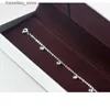 Anklets Modian ShiningZirconAnklet Authentic 925 Sterling Silver Fashion Barefoot Original Chain for Women Fine Jewelry L46