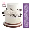 Bakvormen mooie kanten bloem voor cake -ontwerp fondant mesh stencil mal stoffen stencils decoreren gereedschap