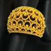 Pierłdy ślubne Aniid Dubai 24K Gold Kolor Duże pierścień dla kobiet rozreślenie Brazylijczyka Arabska Etiopska biżuteria z mankietu palcem