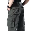 Calça pura resistente ao desgaste do algodão de algodão Multi Pocket Length Work Protection Protection, calças soltas e gordas 10