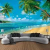 Arazzi Coconut Tree Sea View Decoration Decorazione Abete Paesaggio Muro Sfondo Background Bohémien Home Art Boptet coperta