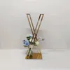 Decorative Flowers Gold Metal Flower Stand For Wedding Table Centerpiece Party Rack Home Decoration Road Lead 31 Inches High