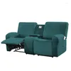 Coperture per sedie a colore solido RECLINING PIOREAT con console medio console Velvet Valuto Stretch 2 sedili Protettore mobili divano