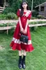 Partykleider Feen elegante Frau Großgröße Ladies 'süße japanische rote Prinzessin Institut Wind Navy Lolita es Kleid