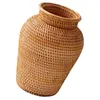 Vasen Rattan Vase Home Decoration Land Simple Desktop Blumenhalter Arrangement Kreatives Pflanzen Terrarium