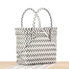 Dinner Bag Wholesale Retail Plastic Handmade Woven Portable Shower Bath Small Square