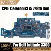 Moederbord voor Dell Latitude 3300 Notebook Mainboard 179101 0CMRW8 0RV5W4 09F4GD Celeron I3 I5 7/8th Gen Laptop Moedertelbord Volledig getest