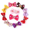 Dog Apparel 10pcs Cute Handmade Pet Hair Bows For Puppy Small Dogs Cats Chihuahua Grooming Lovely Bowknot Accessories