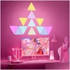 Lampes murales Diy Smart App Light Plate Création de synchronisation avec l'atmosphère intérieure RGB Triangle LED Triangle Drop Lights Lights Light Dhwv8