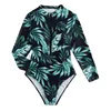 Designer Bikini 2024 New Damen konservativer Bikini Reißverschluss Langarm Surf -Tauchanzug Ein Stück Badeanzug Badeanzug Designer Badebekleidung