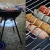 JFBL 2 Pack houten handgreep anti -schurken vissen camping grill mand picknick barbecue accessoires worst kookgerei niet -stick bbq 240402