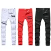 Jeans maschile maschile morto con cerniera casual casual split slim driver driver dredi drop drop drip abbigliamento dhu5a