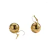 Orecchini a pennagliera in acciaio inossidabile a forma di sfera liscia Orerente per goccia per donne Creative Gold Silver Color Pandent Charm Gift Brincos