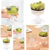 Tasses jetables Paies Clear Transparent Dessert Pudding Bowl Ice Cream tasse pour la fête d'anniversaire Dîner de vie