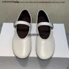 the row shoes Chunyuan The * Row New Fashionable Ballet Shoes Minimalist One Word Strap Mary Jane Womens Shoes Flat Bottom Grandma Shoes high quality