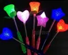 LED Flashing Light Up Sticks Świecanie gwiazdy róży serce Magic Wands Nocne zajęcia Koncert Karnawałów Props urodzinowa przychylność 240327